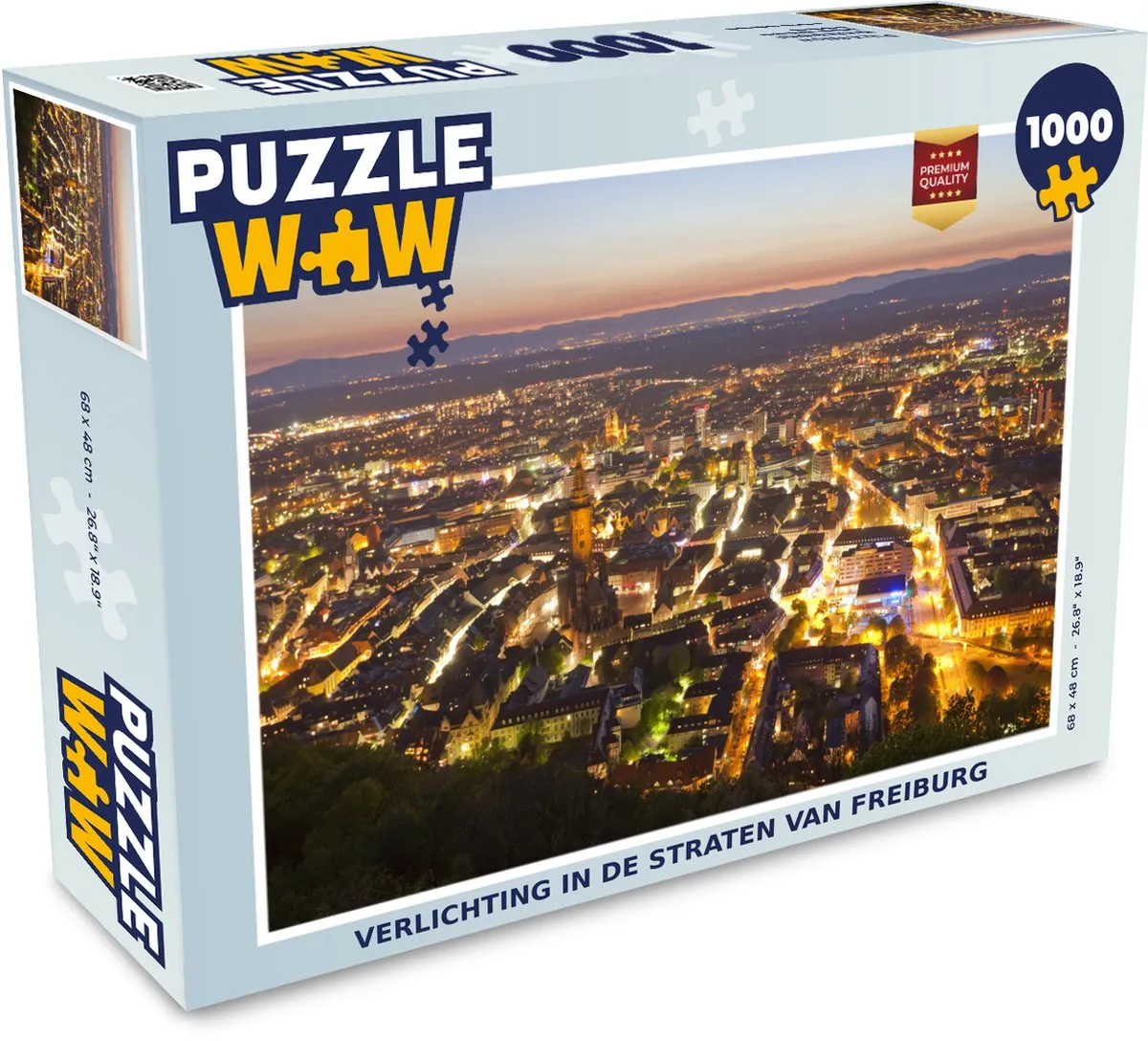 PuzzleWow Legpuzzel Freiburg 1000 Stuks - Multicolor