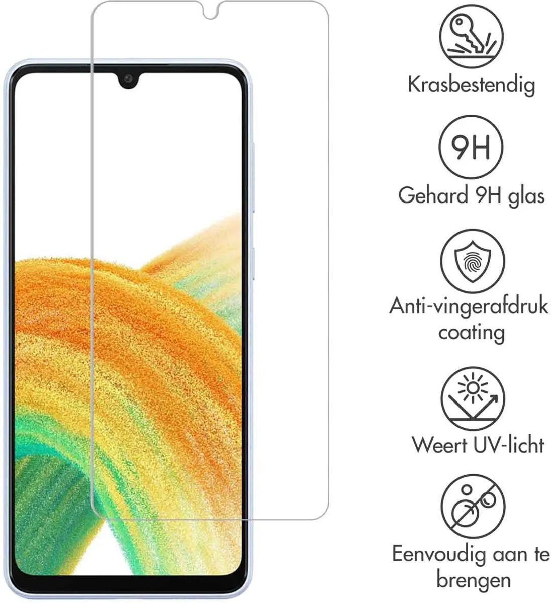 Selencia Screenprotector Samsung Galaxy A34 5G - Gehard Glas