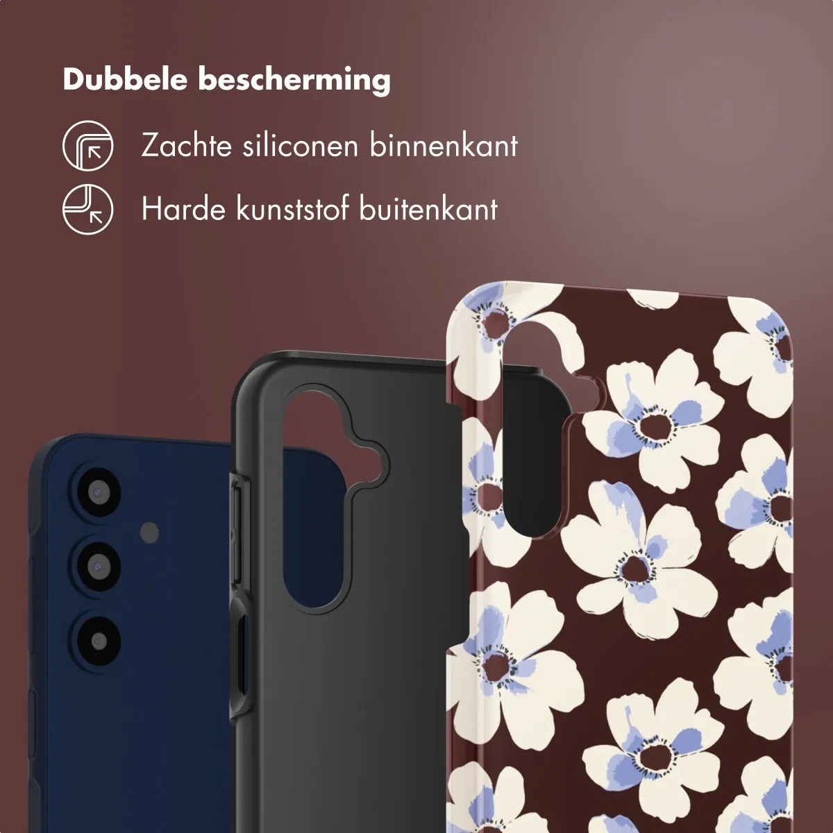 Selencia Hoesje Samsung Galaxy A16 Choco Flower Pop