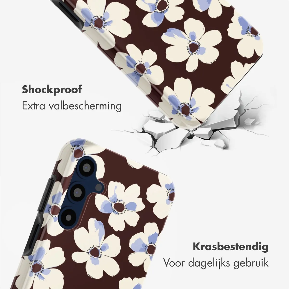 Selencia Hoesje Samsung Galaxy A16 Choco Flower Pop