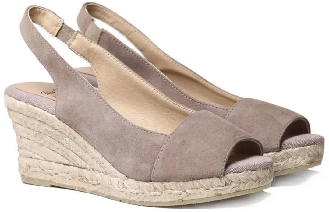 Espadrilles met open sleehak voor dames