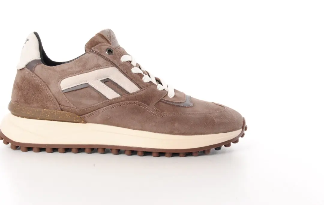Floris van Bommel Sfm-10139 Noppi Sneakers - Suède - Taupe - afbeelding 3 van 6