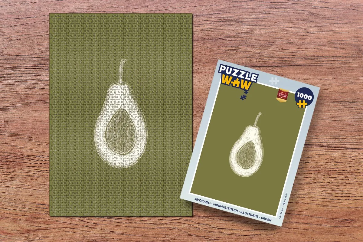 PuzzleWow Avocado Legpuzzel 1000 Stuks - Groen