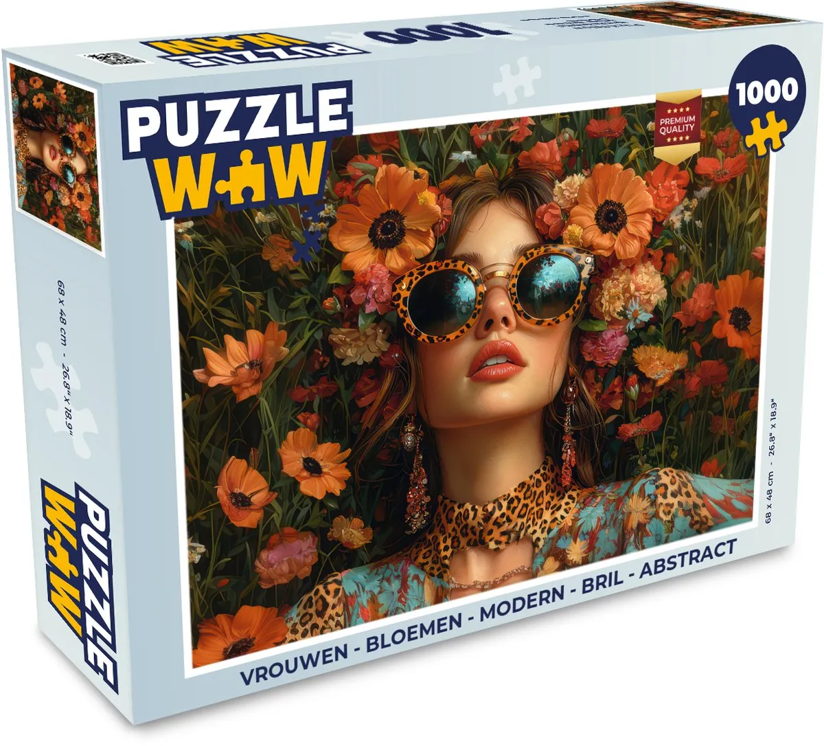 PuzzleWow Vrouwen Bloemen Legpuzzel 1000 Stuks - Multi