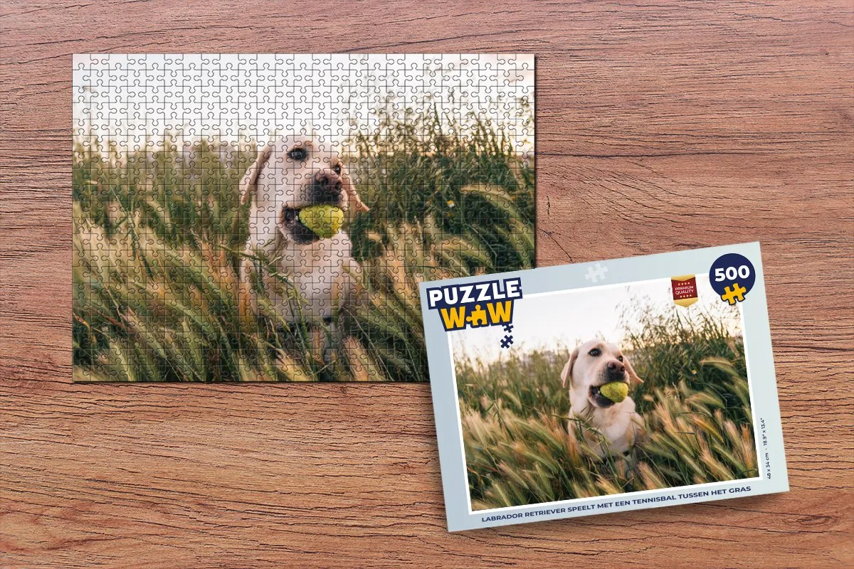 PuzzleWow Labrador Retriever Puzzel 500 Stuks - Multicolor