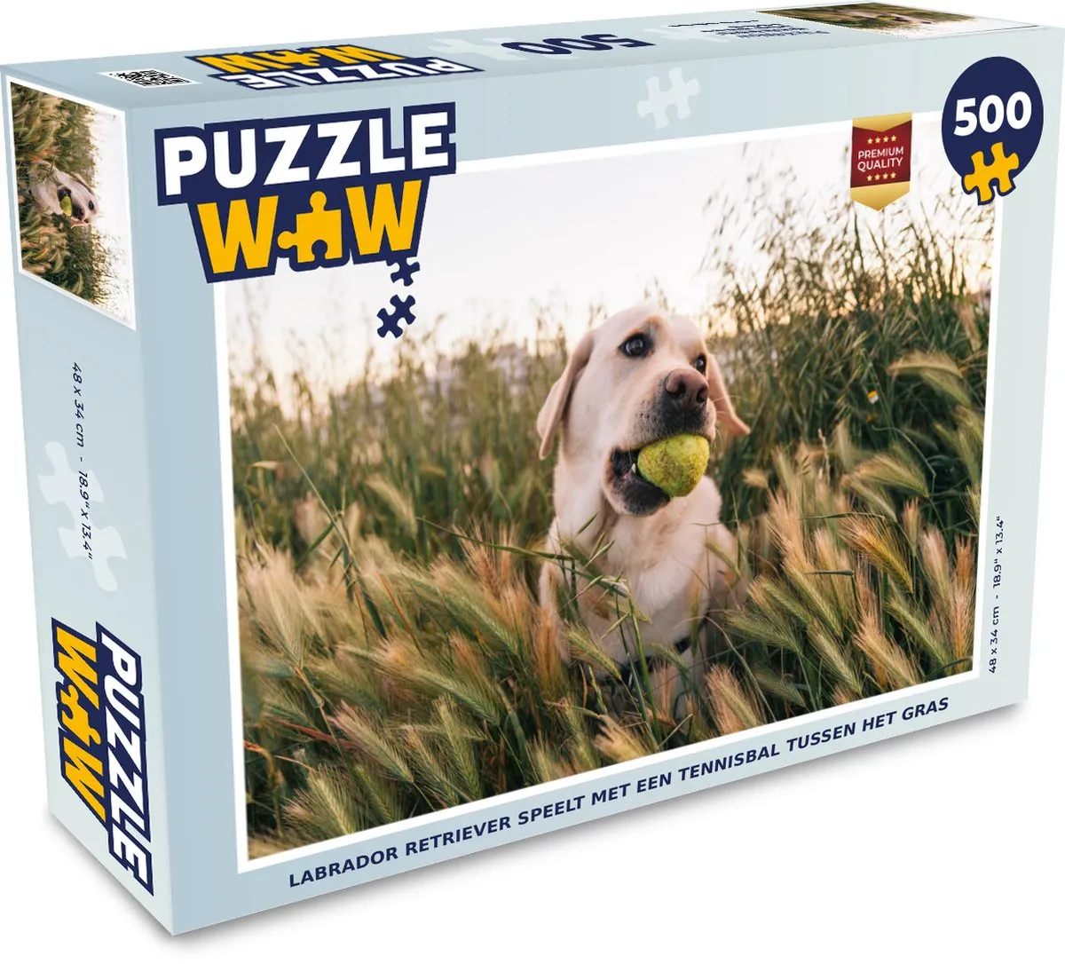 PuzzleWow Labrador Retriever Puzzel 500 Stuks - Multicolor