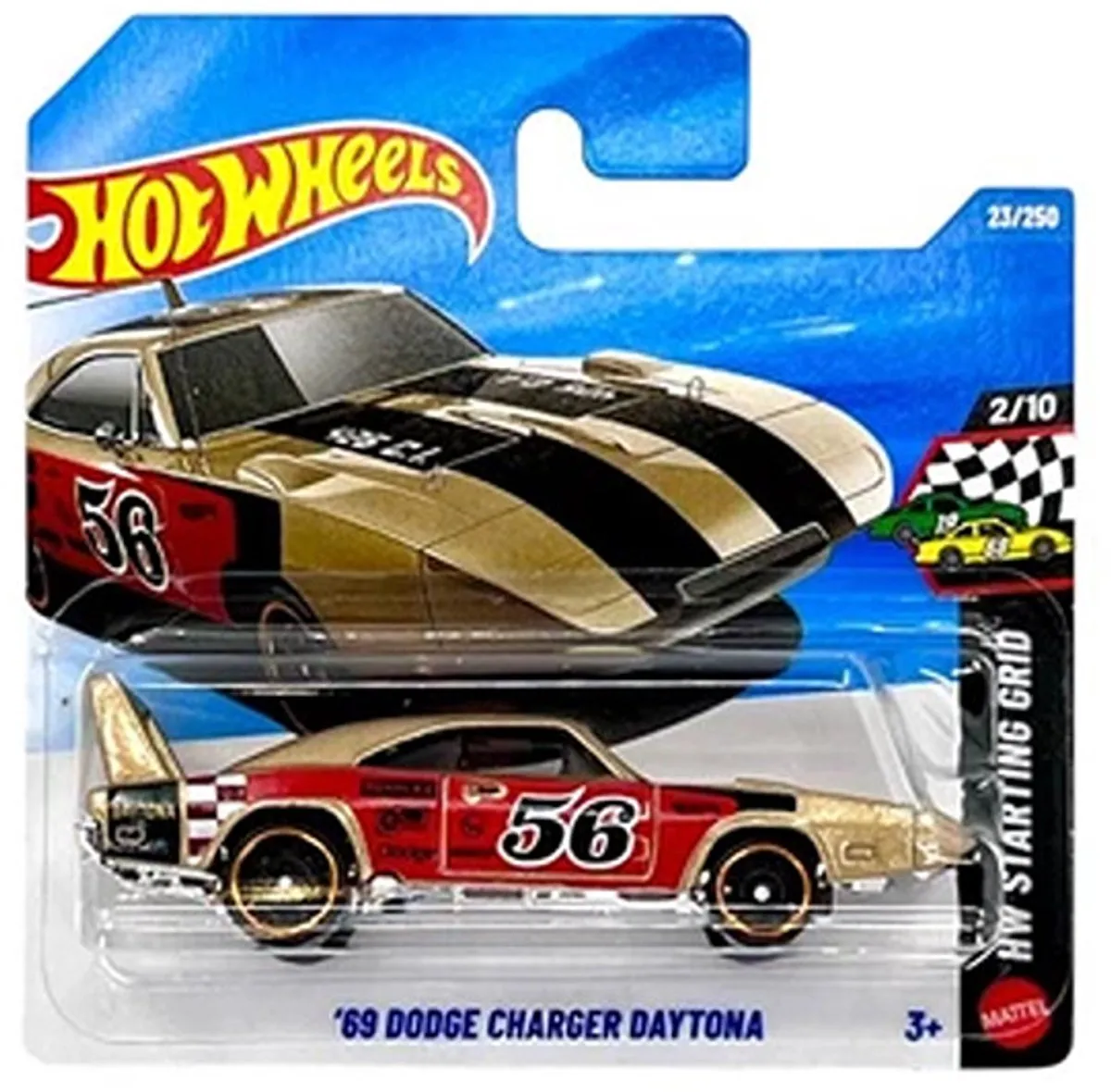 Hot Wheels '69 Dodge Charger Daytona 56 Gold HW 21A