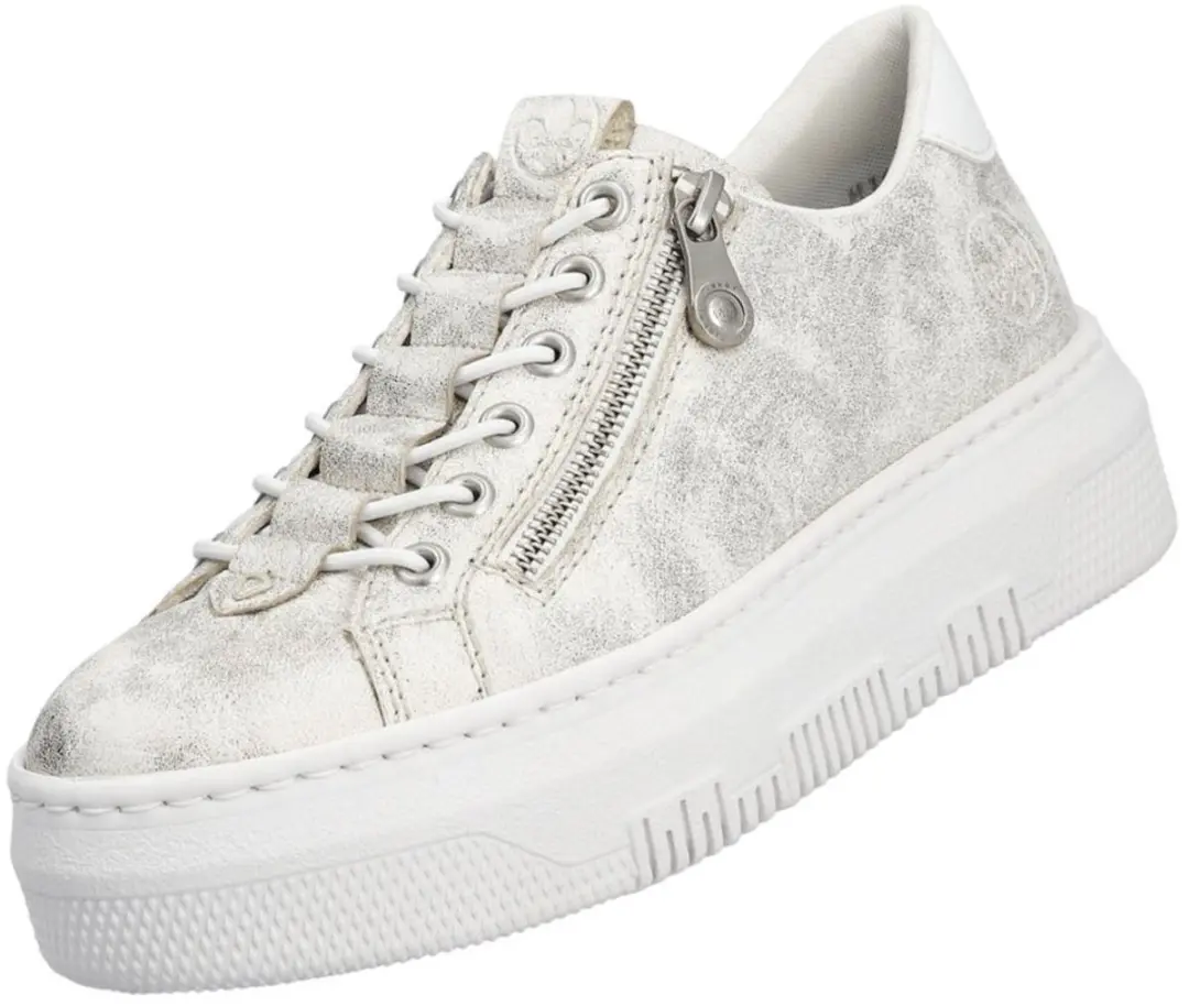 Rieker dames sneakers goud/wit