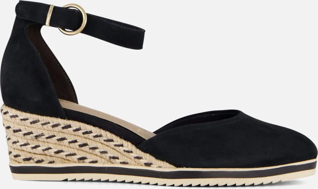 Tamaris Espadrilles blauw Leer