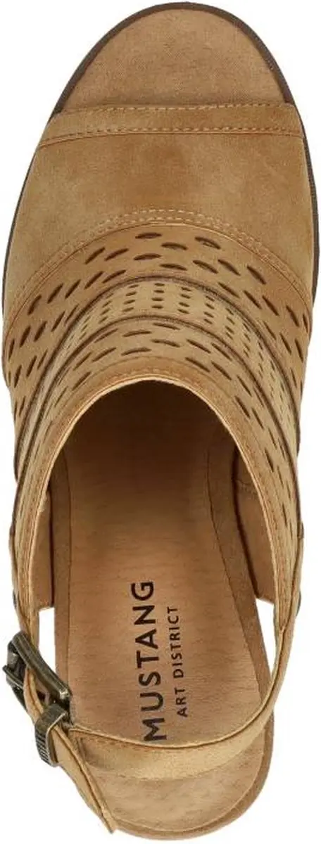 Mustang Sandalen Hak Sandalen Hak - Cognac - Maat 37 - afbeelding 4 van 6