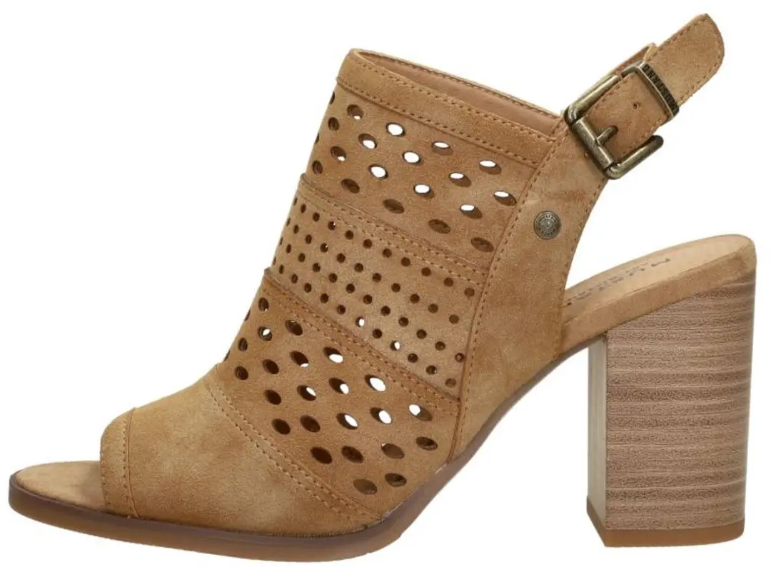 Mustang Sandalen Hak Sandalen Hak - Cognac - Maat 37 - afbeelding 2 van 6