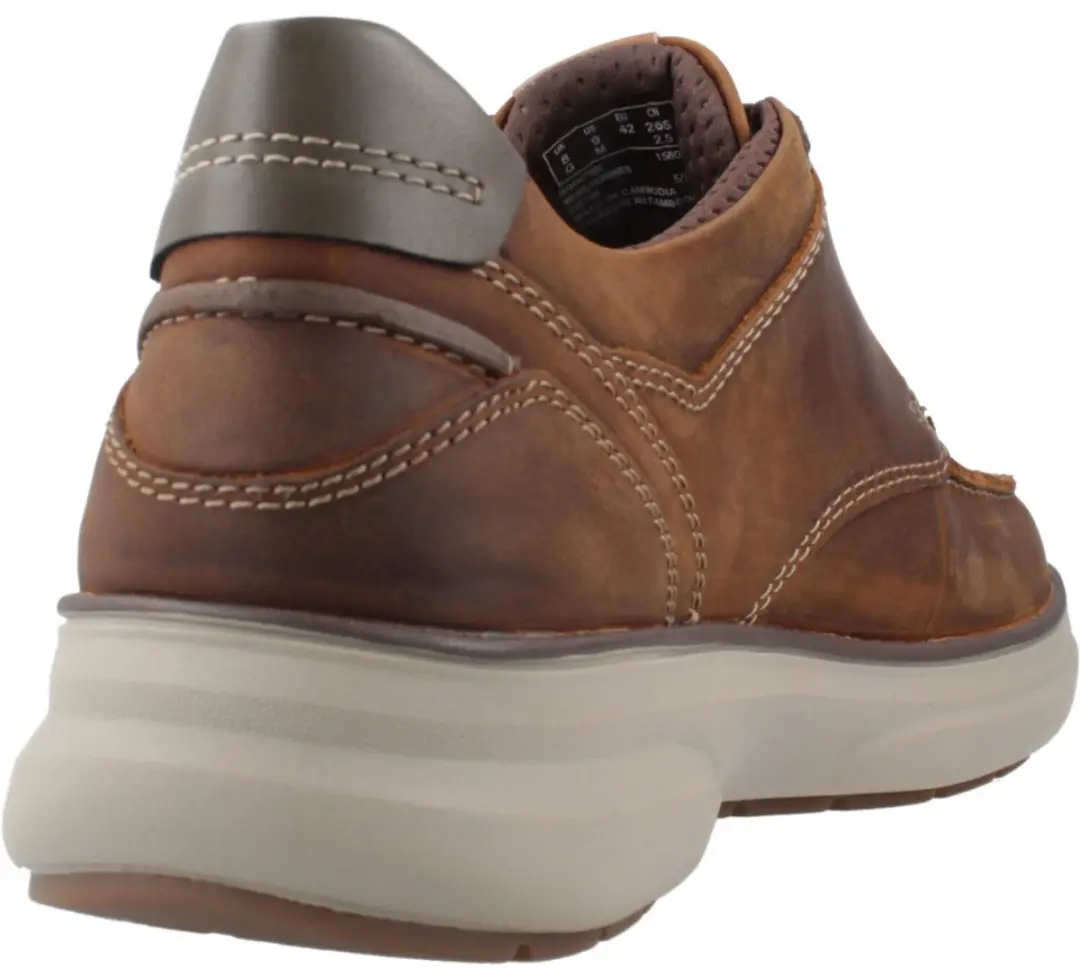 Clarks Mullan Moc Heren Veterschoenen 43 - Bruin - afbeelding 6 van 6