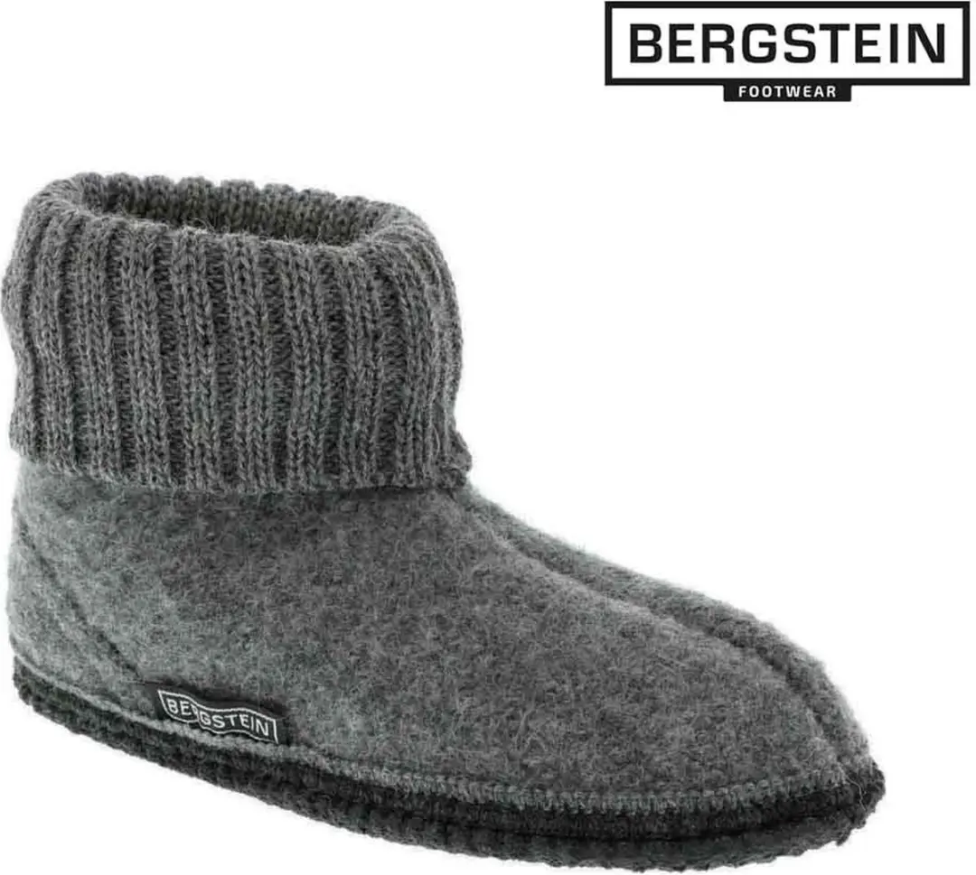 Bergstein Cozy Pantoffels - 100% Scheerwol - Grijs - afbeelding 3 van 6