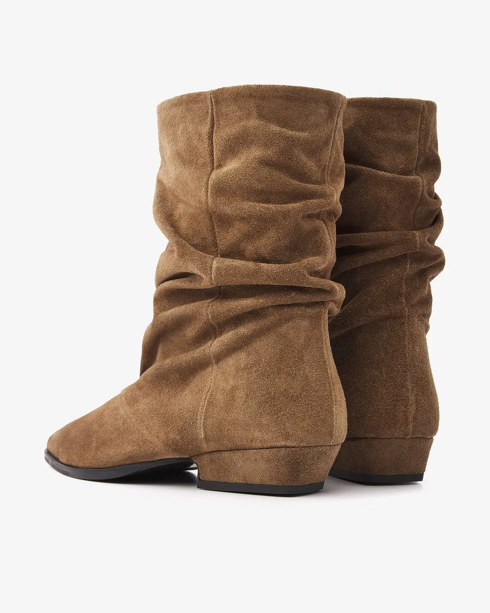 VIA VAI Vive Joan Enkellaarsjes - Beige - Suede - Maat 40 - afbeelding 4 van 6