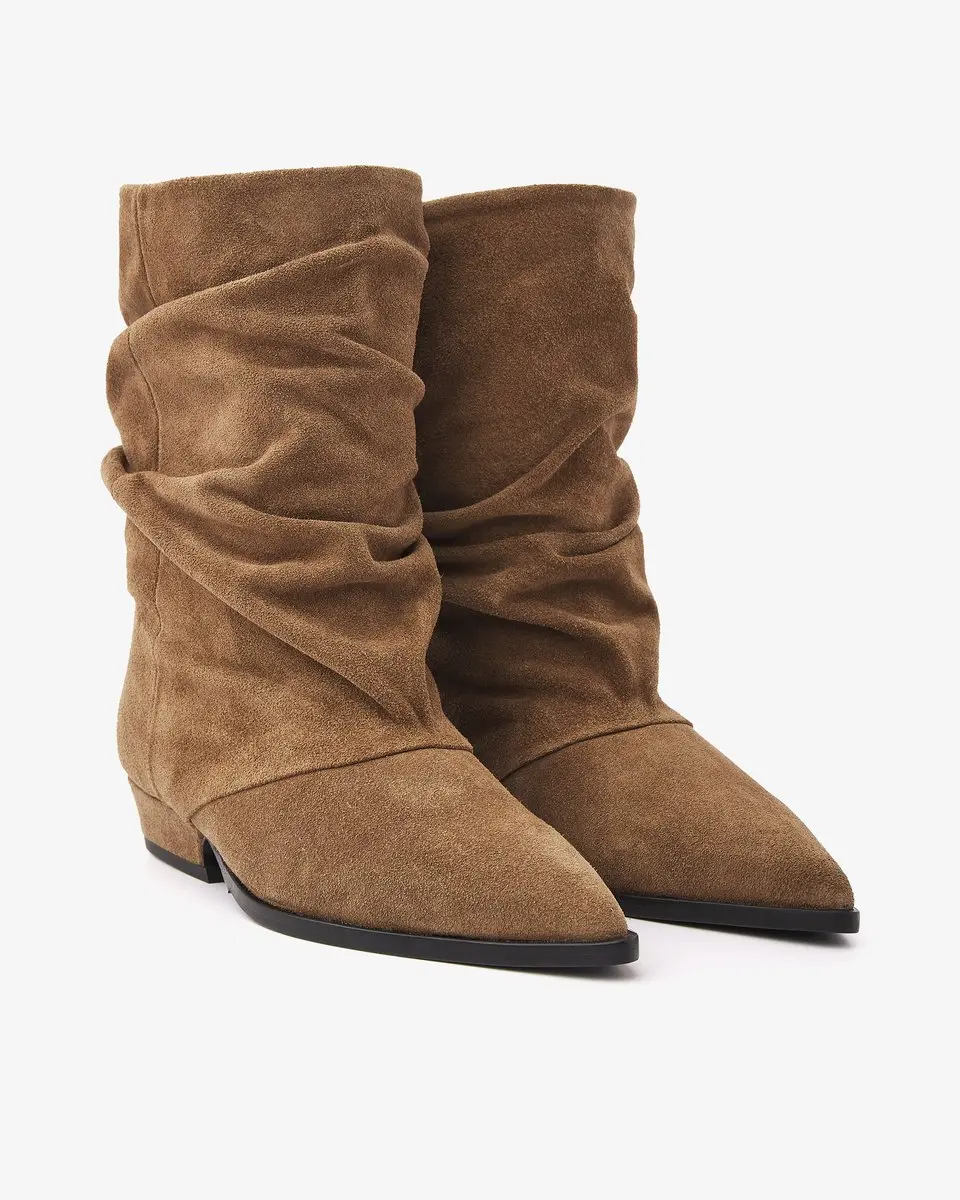 VIA VAI Vive Joan Enkellaarsjes - Beige - Suede - Maat 40 - afbeelding 2 van 6