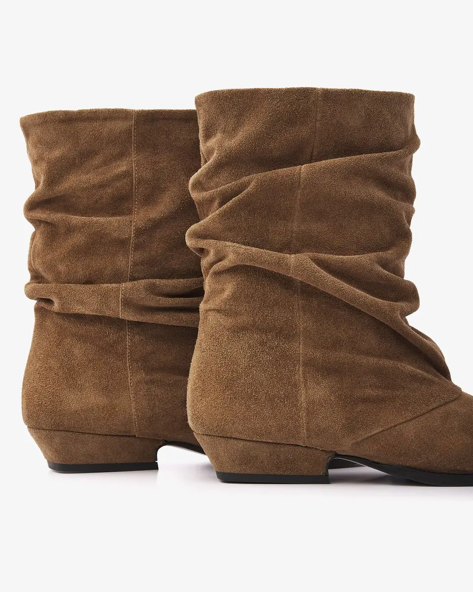 VIA VAI Vive Joan Enkellaarsjes - Beige - Suede - Maat 40 - afbeelding 5 van 6