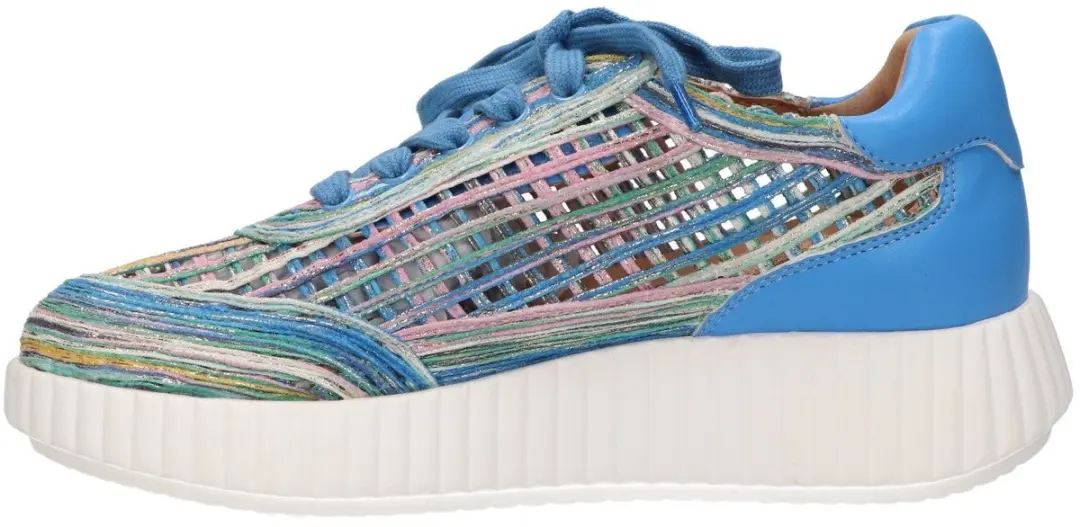 La Strada Sneaker Blauw Multi Textiel
