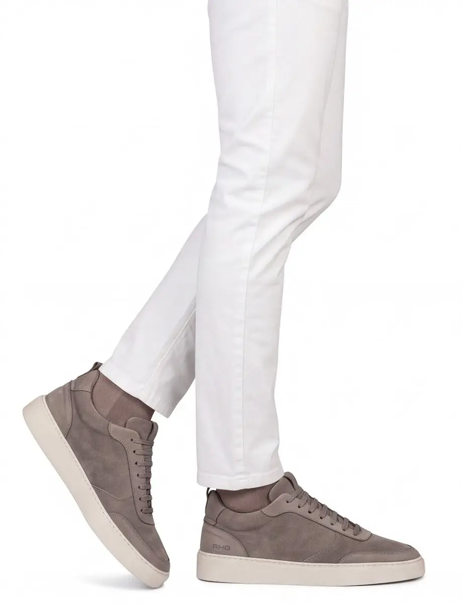 Rehab Oliver Mid Suede 4700 Hoge Sneakers - Taupe - 42 - afbeelding 5 van 6