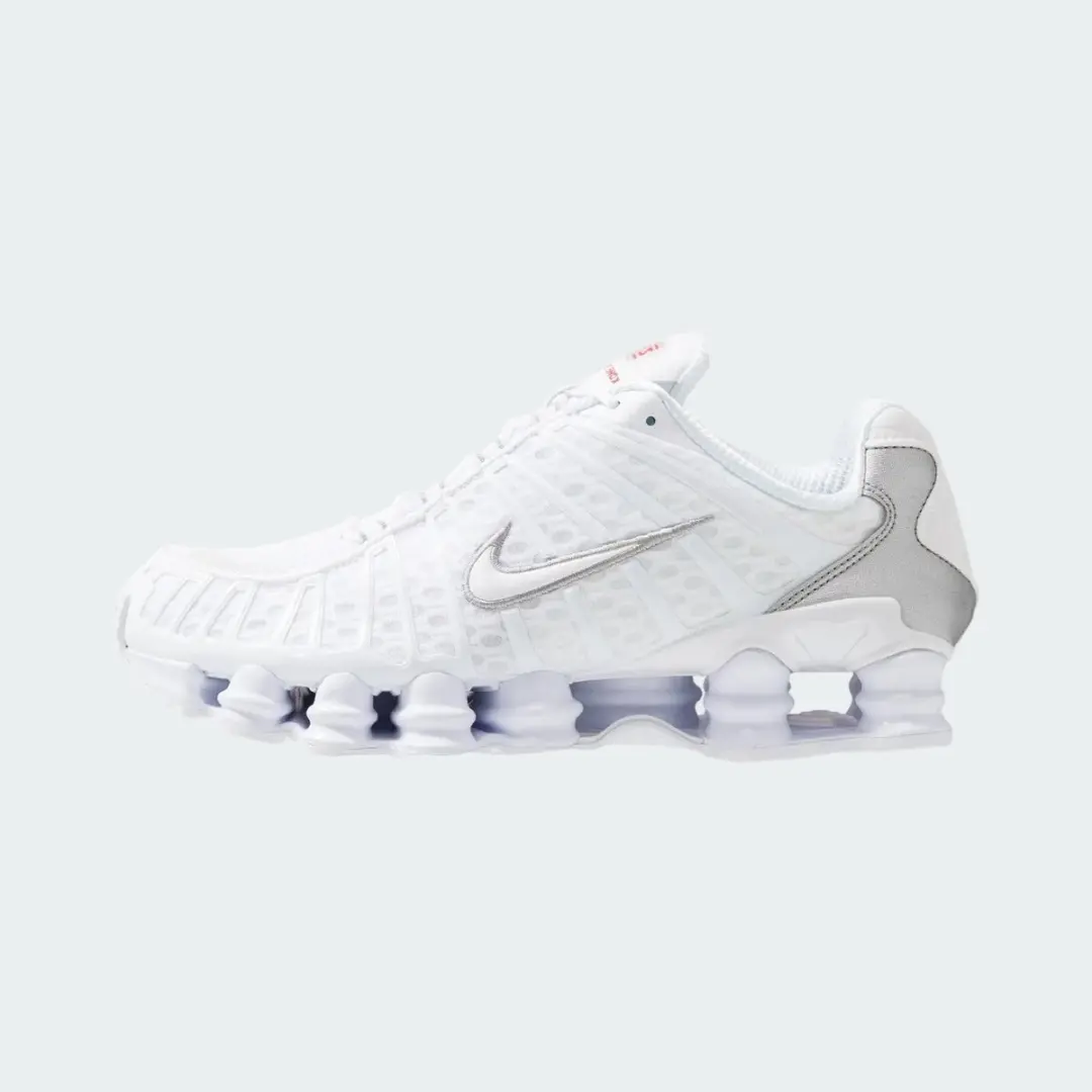 Nike Shox TL AV3595-100 Heren Sneakers - Wit/Zilver - afbeelding 2 van 6