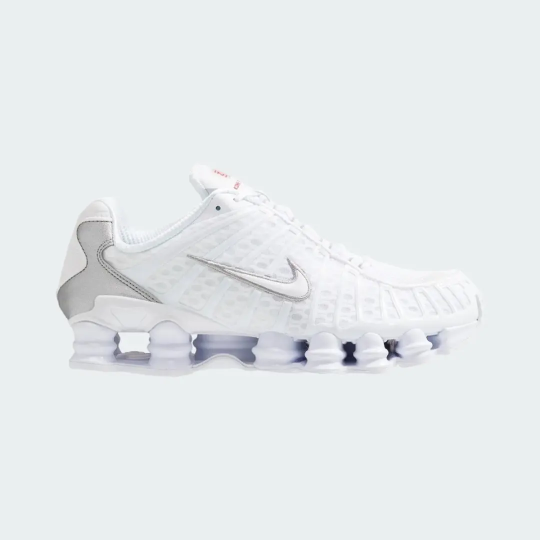 Nike Shox TL AV3595-100 Heren Sneakers - Wit/Zilver - afbeelding 3 van 6
