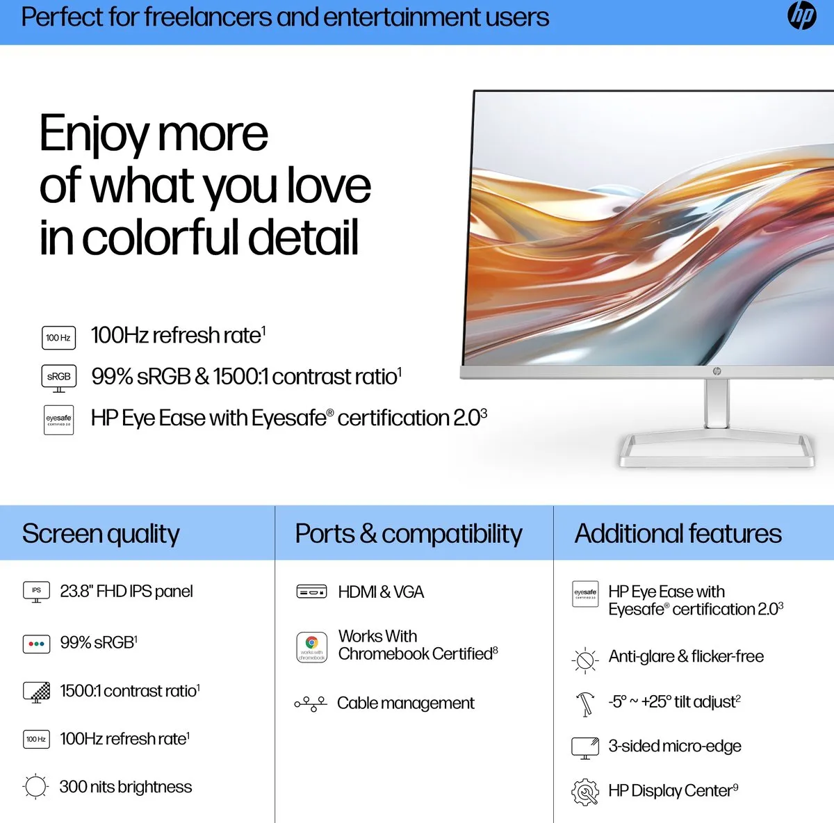 HP S5 524sw Full HD Monitor 24" - 100Hz