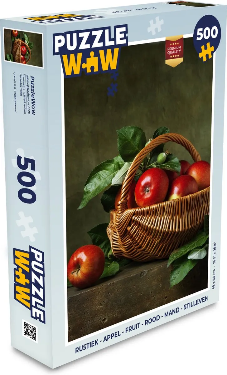 PuzzleWow Rustiek Appel Stilleven Legpuzzel 500 Stuks