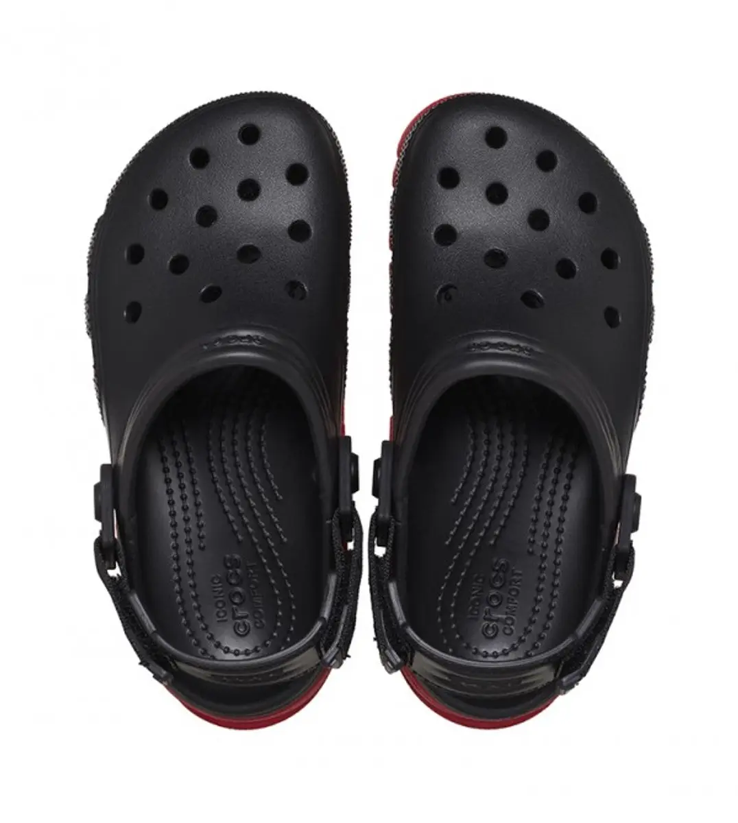 Crocs Duet Max II Clog Zwart/Rood Maat 32/33 US J1