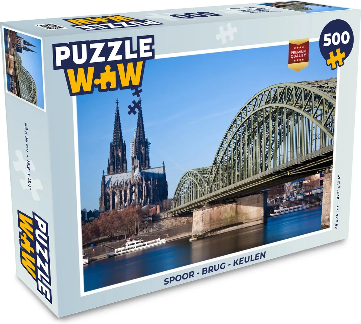 PuzzleWow Spoor Brug Keulen Legpuzzel 500 Stuks