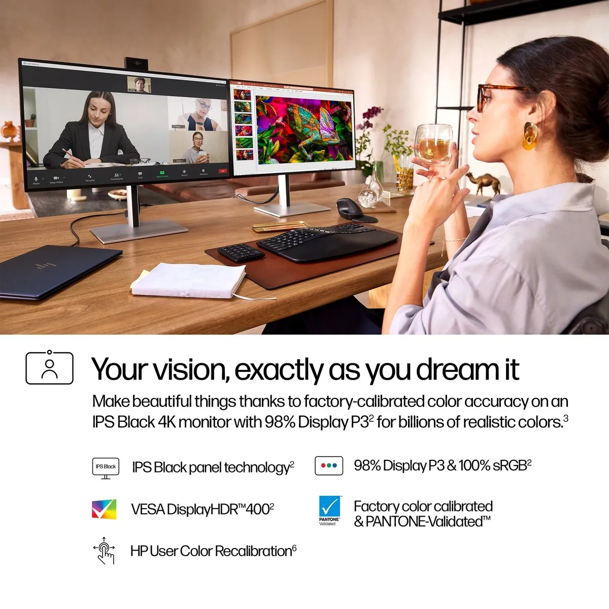 HP 8K135AA#ABB Monitor - 4x Thunderbolt 4 - 100W USB-C - DCI-P3 95%