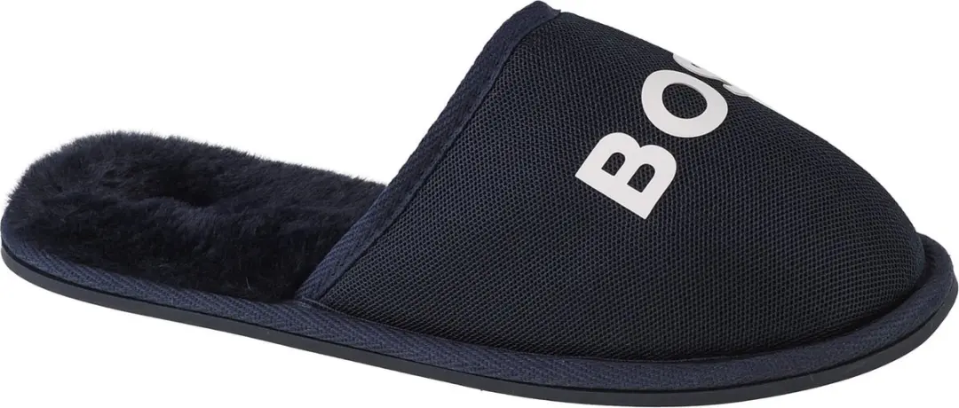 BOSS Logo Slippers J29312-849, voor een jongen, Marineblauw, Pantoffels, maat: 3