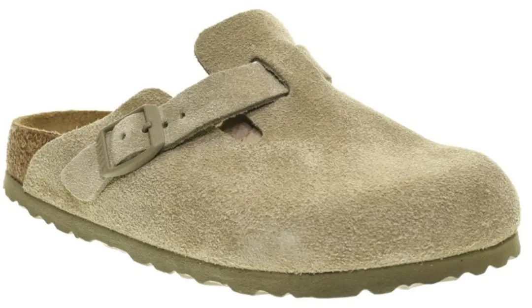 Birkenstock Boston Slides Slippers - Maat 37 - Kaki - afbeelding 3 van 6