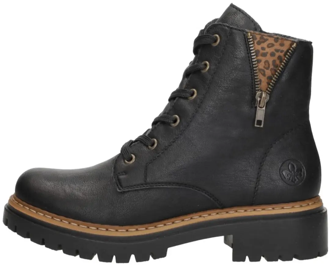 Rieker Dames Biker Boots 72617 - Zwart