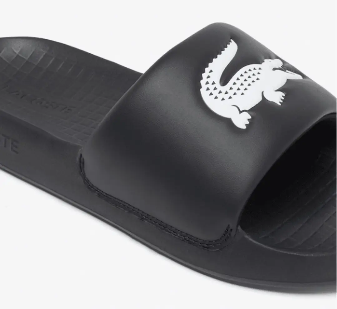 Lacoste Jongens Badslipper Serve Slide Black/white