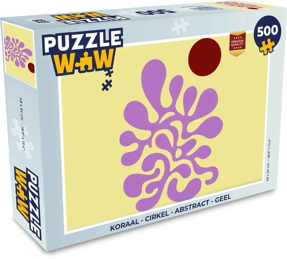 PuzzleWow Koraal Cirkel Abstract Legpuzzel 500 Stuks