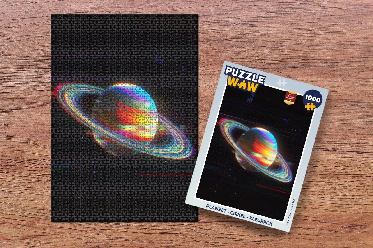 PuzzleWow Planeet Legpuzzel 1000 Stuks - Cirkel - Kleurrijk