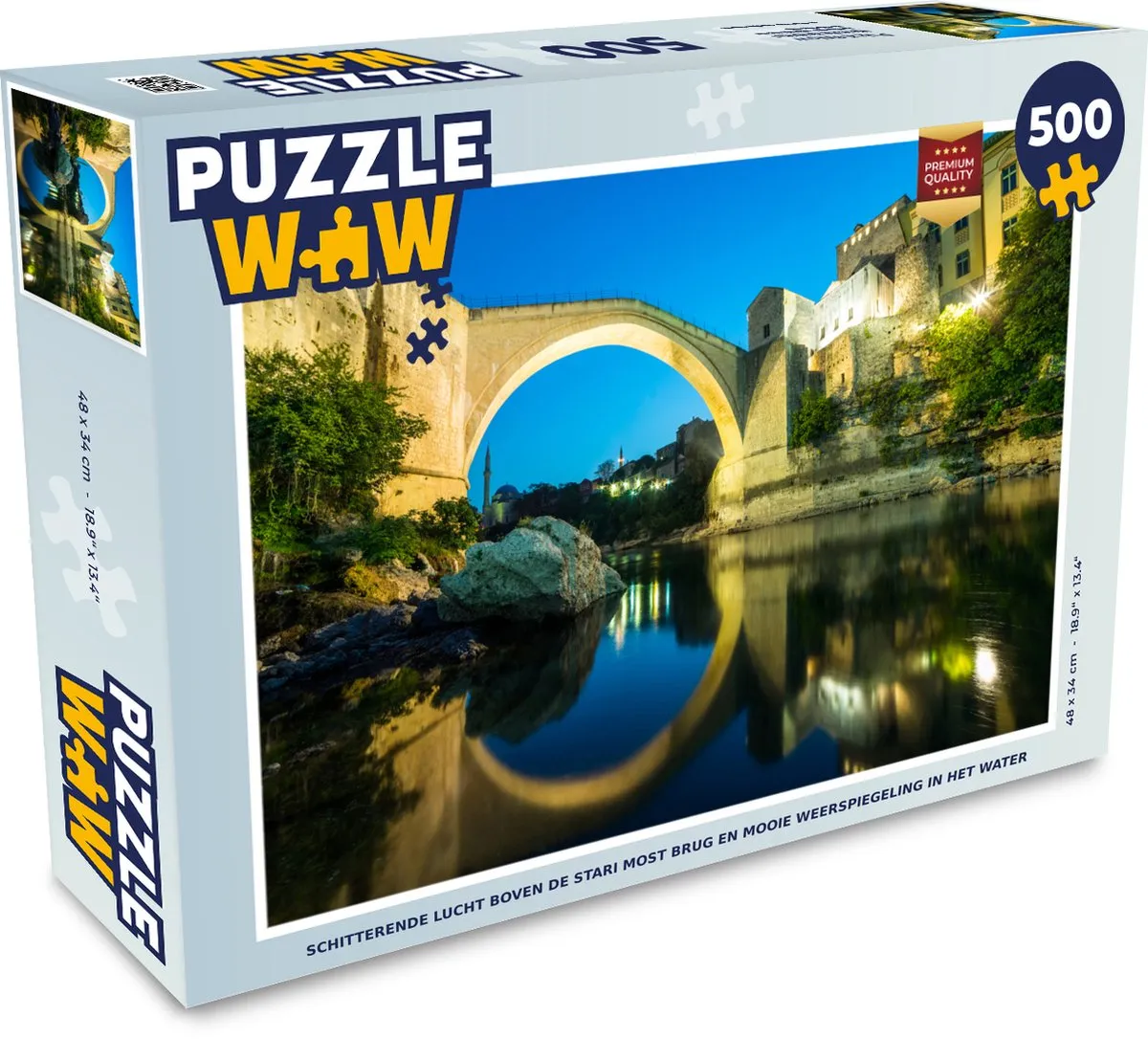 PuzzleWow Legpuzzel Stari Most 500 Stuks - Multicolor