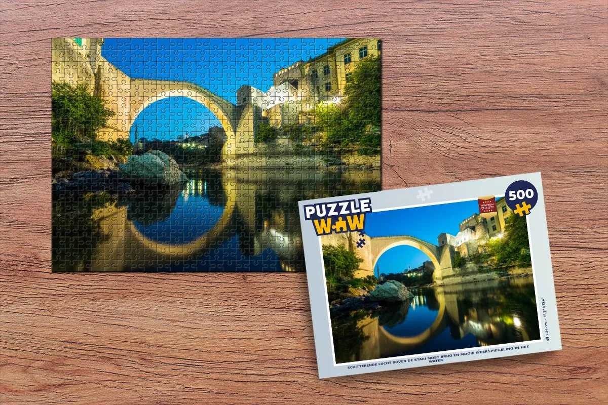 PuzzleWow Legpuzzel Stari Most 500 Stuks - Multicolor
