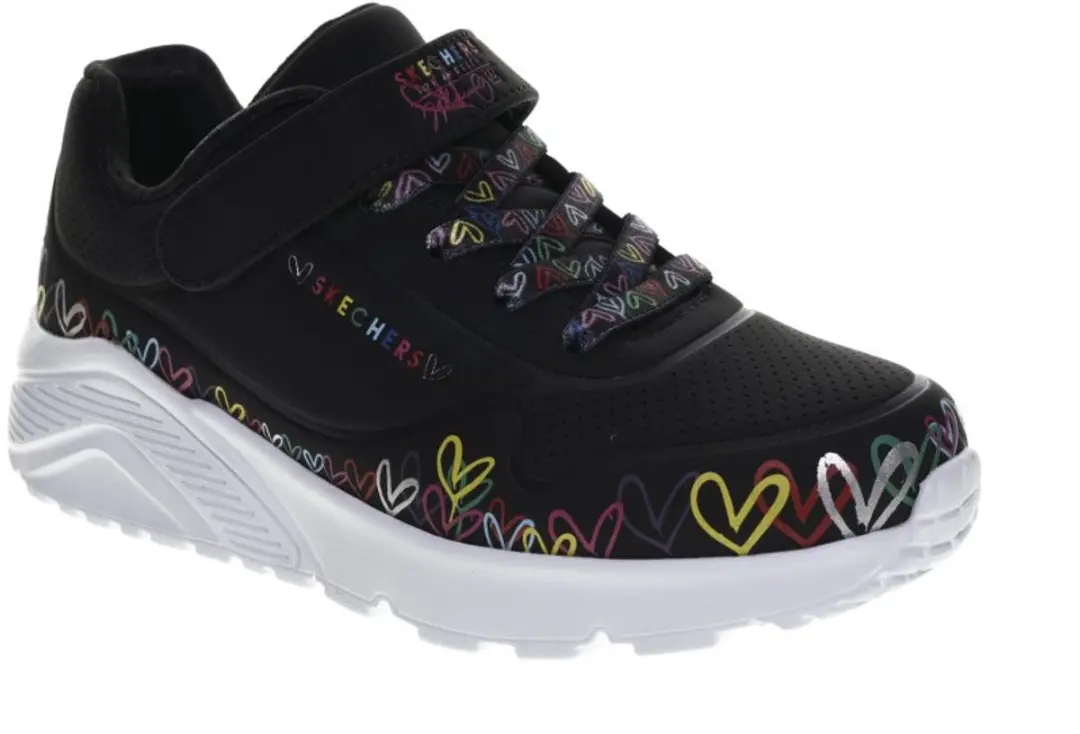 Skechers Street UNO LITE HEART CRAZE Sneakers - 33 - Zwart - afbeelding 3 van 6
