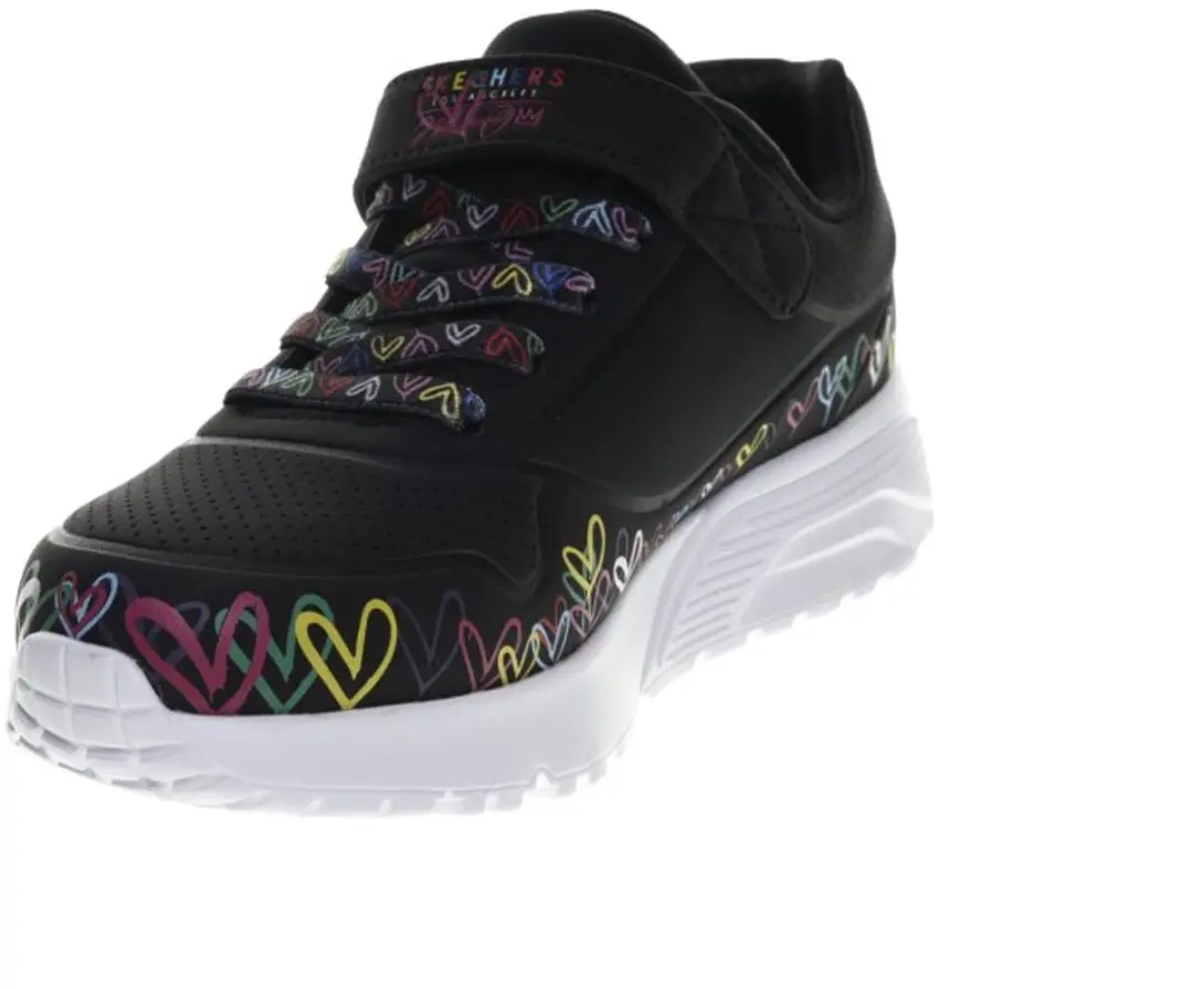 Skechers Street UNO LITE HEART CRAZE Sneakers - 33 - Zwart - afbeelding 4 van 6