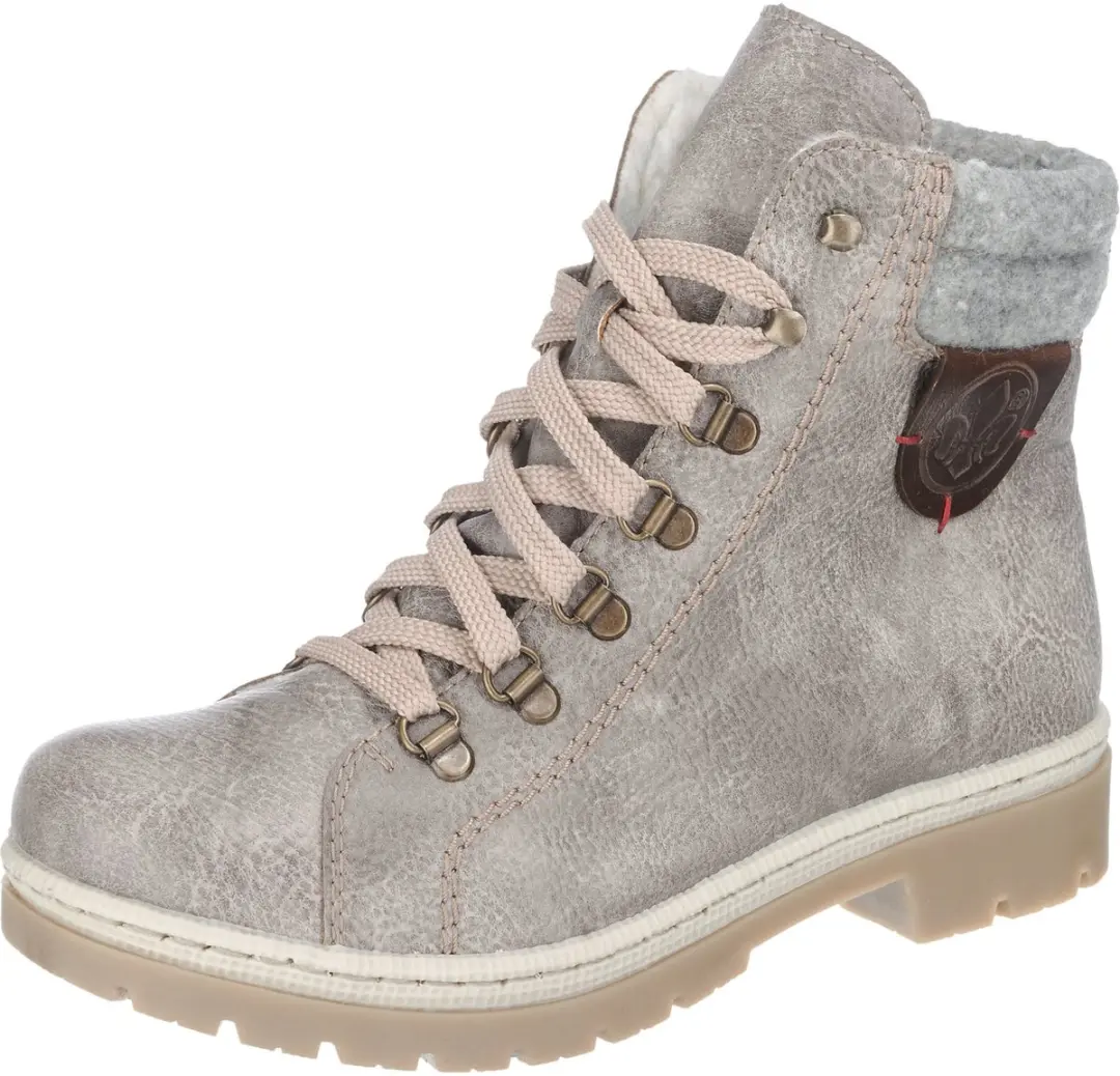 Rieker dames veterboot grijs