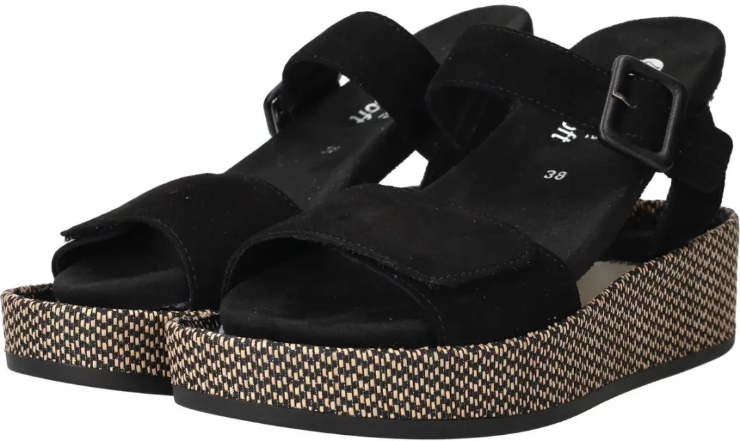 Remonte D3067 Sandalen Plat - Zwart - Maat 37 - afbeelding 5 van 6