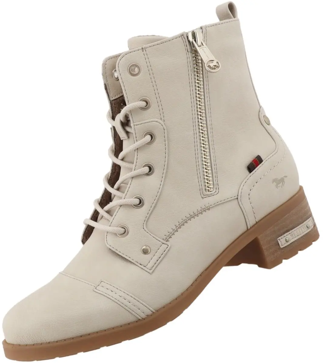 Mustang dames enkellaars beige