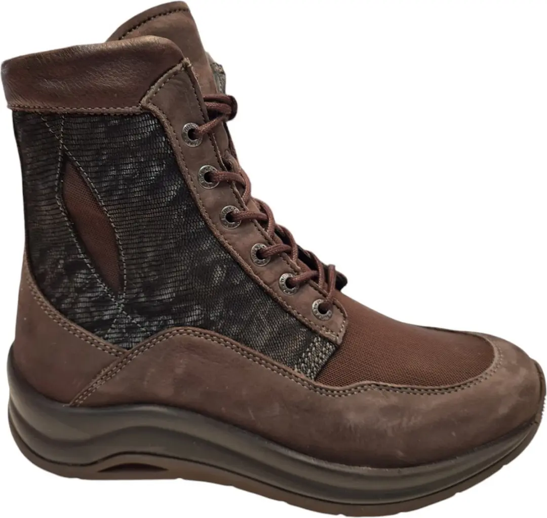Wolky 0098390 302 Ellon SF asfalt Dames Veterschoen