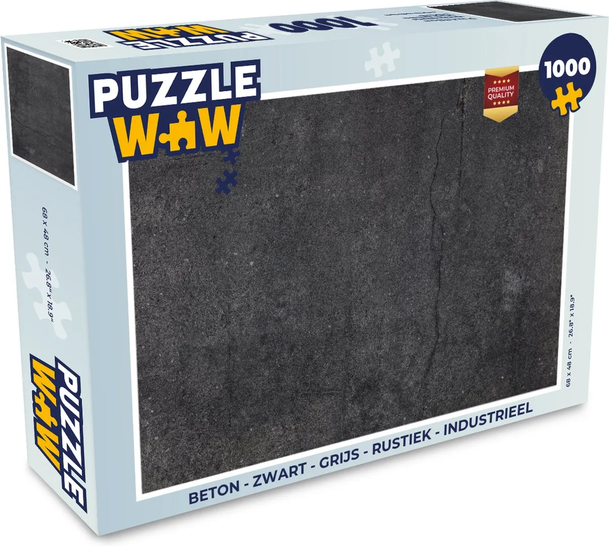 PuzzleWow Beton Legpuzzel 1000 Stuks - Multicolor