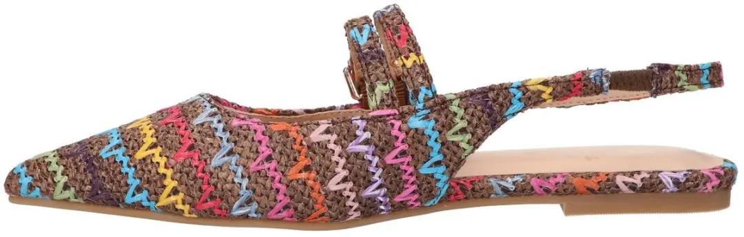 La Strada Slingback Bruin Raffia