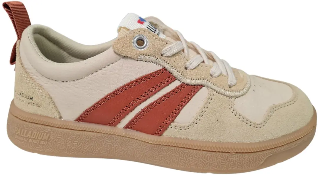 Palladium Pallacup Nubuck Witte Dames Sneakers
