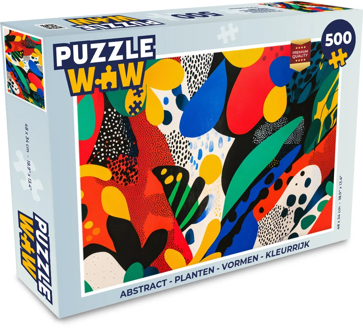 PuzzleWow Abstract Planten Vormen Legpuzzel 500 Stukjes