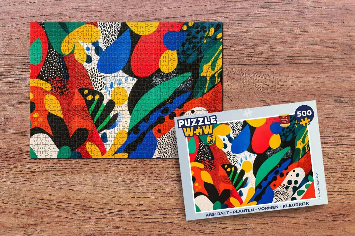 PuzzleWow Abstract Planten Vormen Legpuzzel 500 Stukjes
