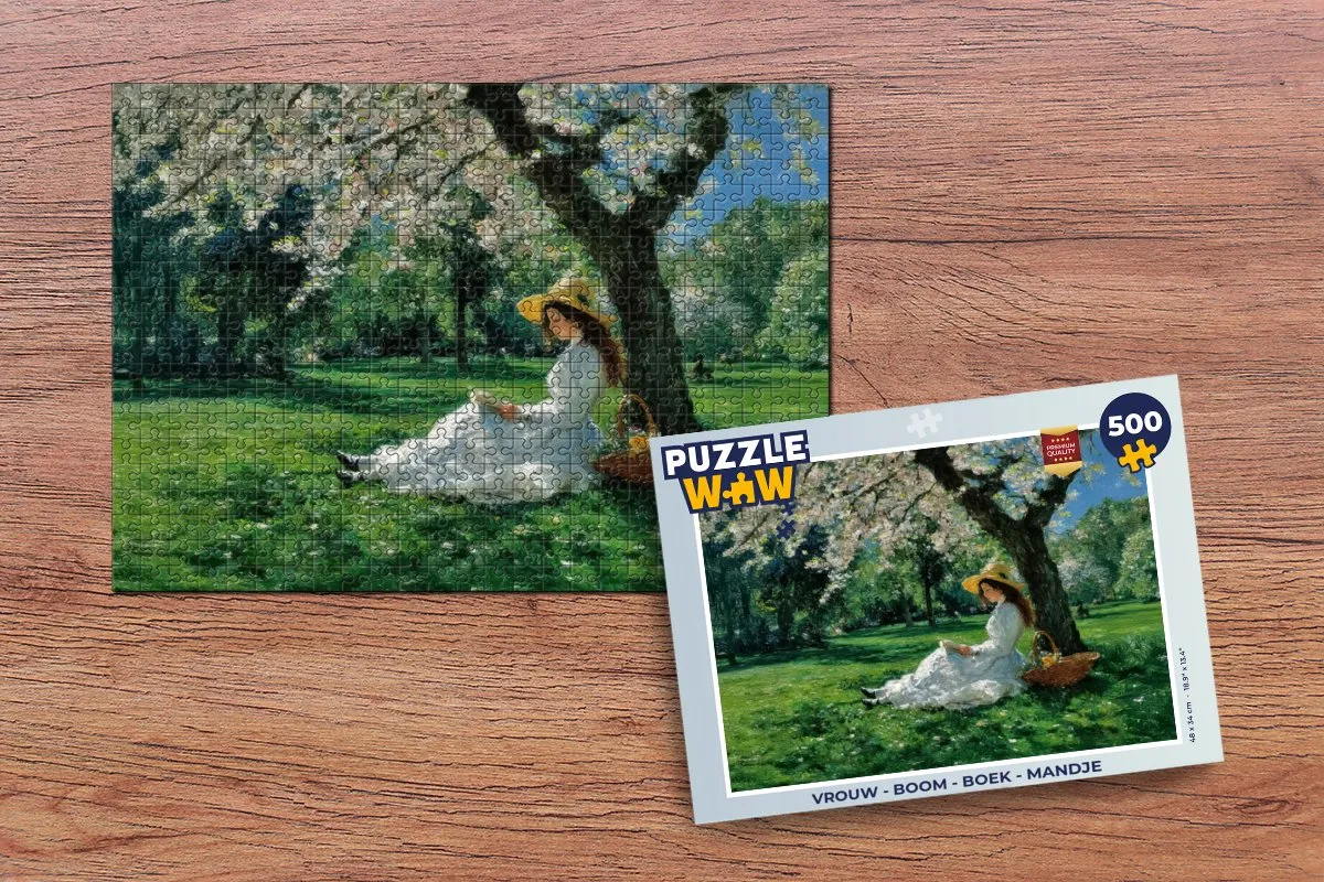 PuzzleWow Boom & Boek Legpuzzel 500 Stuks - Vrouw