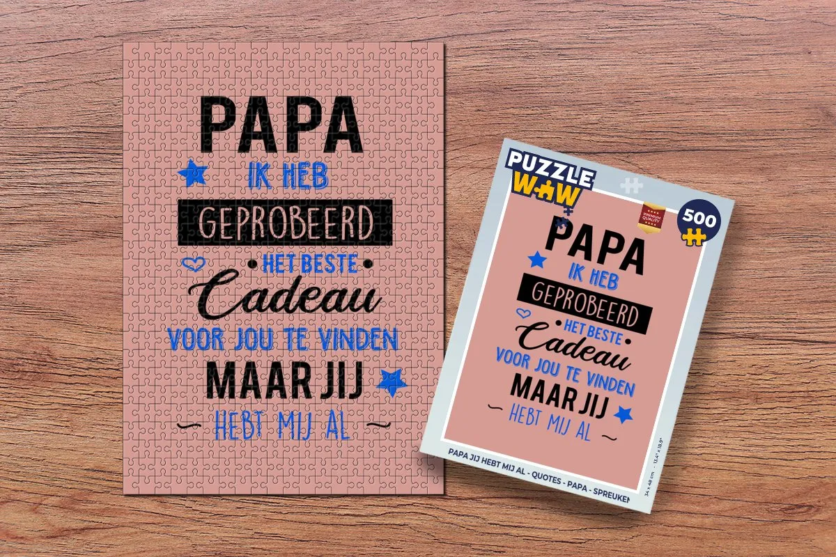 PuzzleWow Papa Legpuzzel 500 Stuks - Multicolor